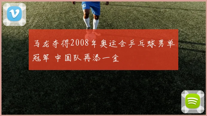 马龙夺得2008年奥运会乒乓球男单冠军 中国队再添一金